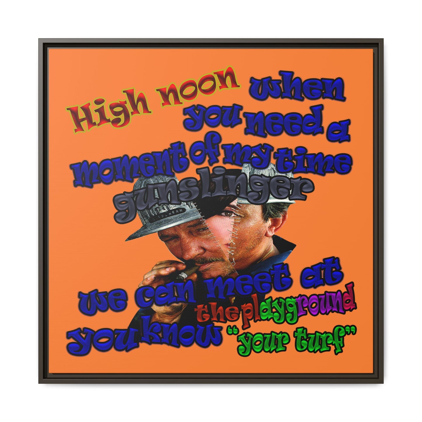 high noon - framed canvas art (crusta)