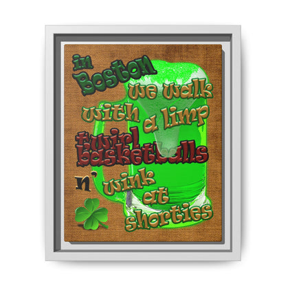 celtics logo - framed canvas art (brown papyrus)