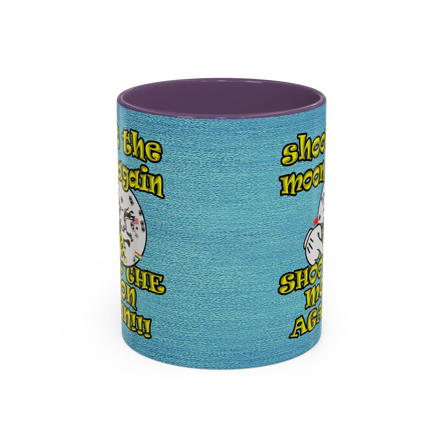 shoot the moon again - Accent Mug (faded blue)