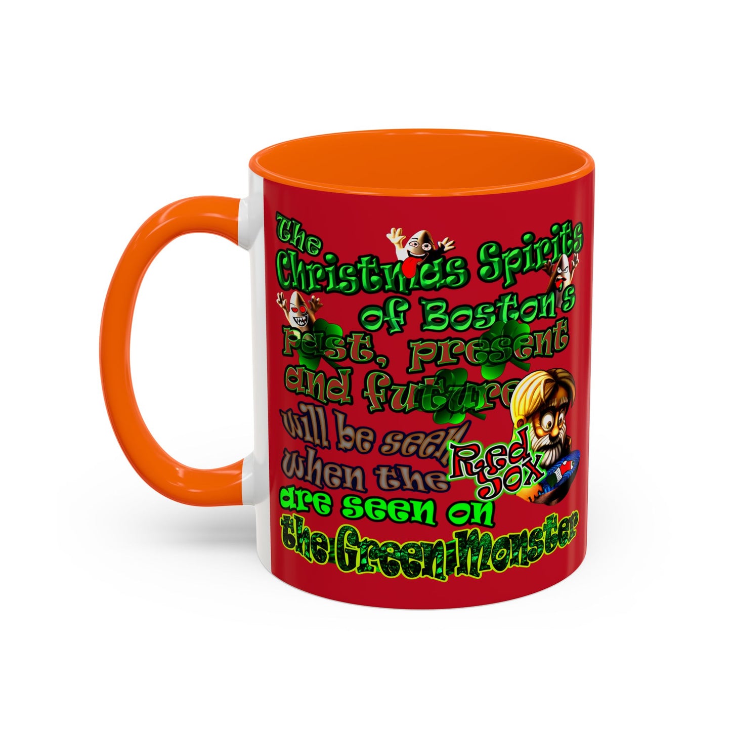 christmas spirits of boston - Accent Mug (dark red)