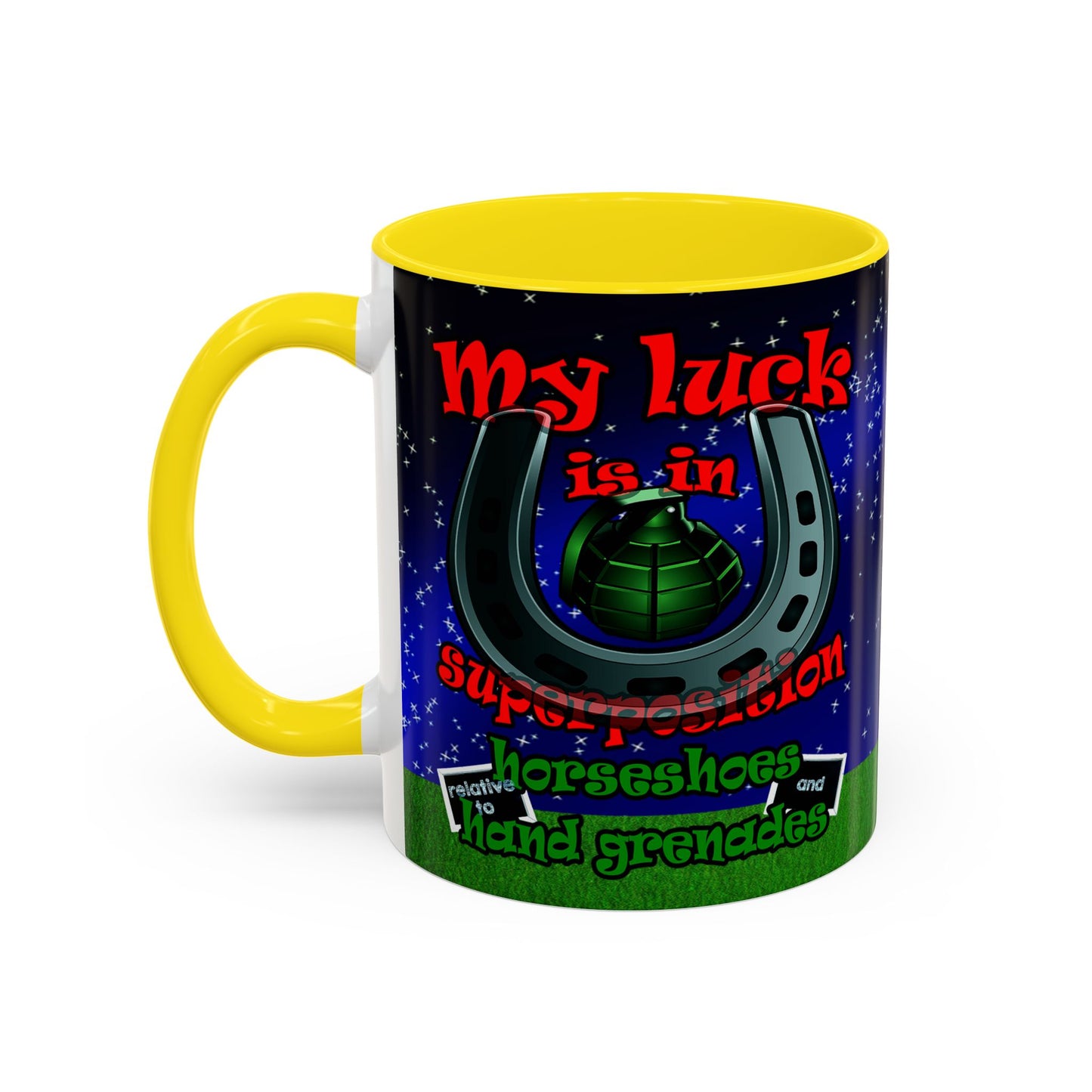 my luck - Accent Mug ('snoops' background)