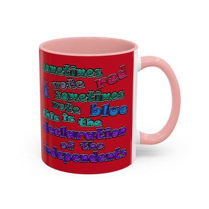 declaration of the independents - Accent Mug (dark red)