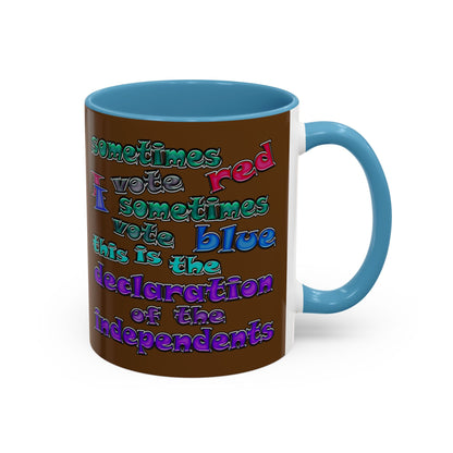 declaration of the independents - Accent Mug (brown)