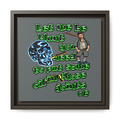 og - framed canvas art (dark grey)