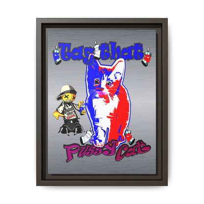 tag that - framed canvas art (brushed nickel)