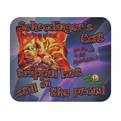 schrodinger's cat - Mouse Pad (Rectangle) (grey-pink wave)