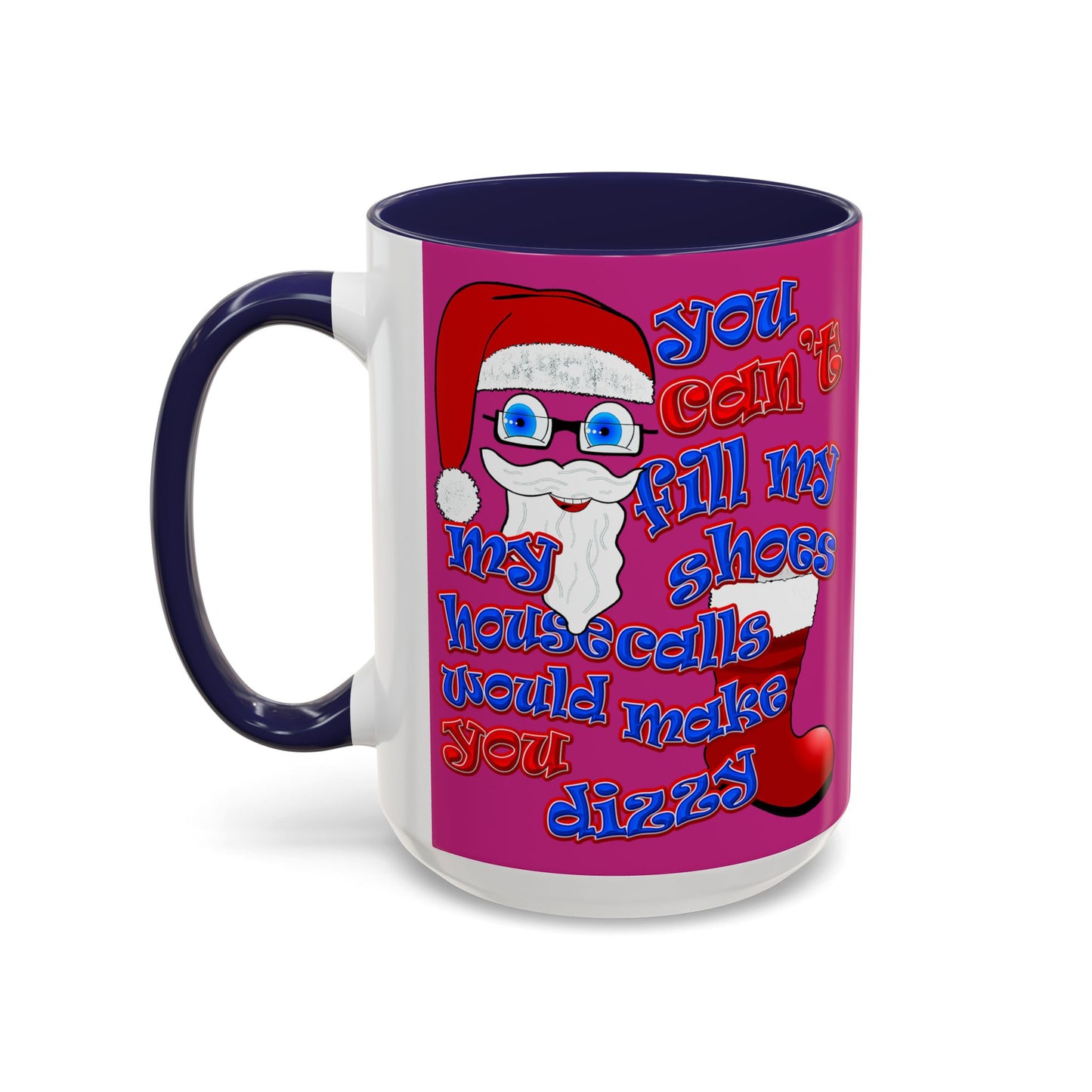 santa's shoes - Accent Mug (pink)