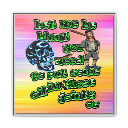 og - framed canvas art (color blur)