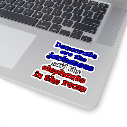 donkeys and elephants - Kiss-Cut Stickers