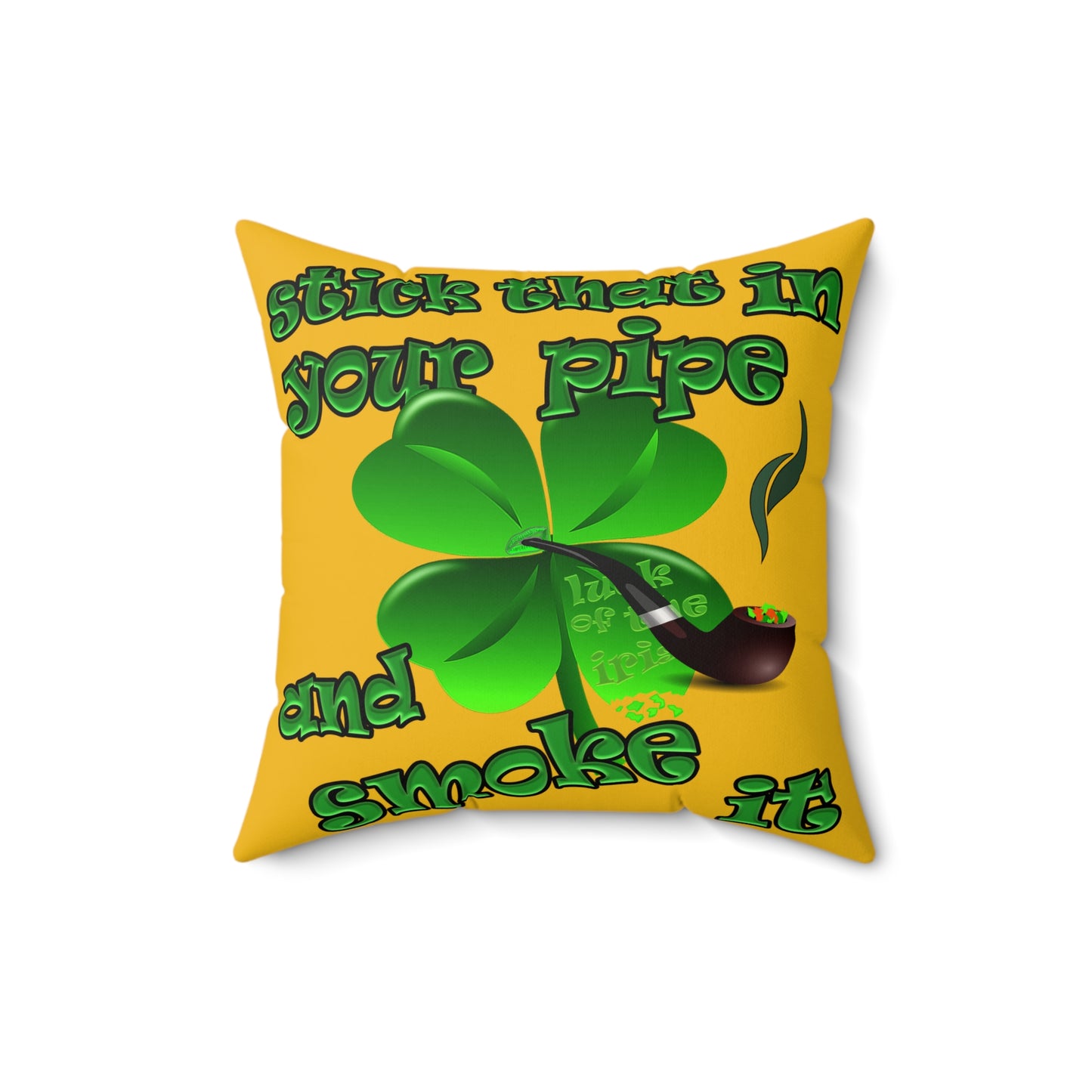 celtics logo - Faux Suede Square Pillow - (yellow)