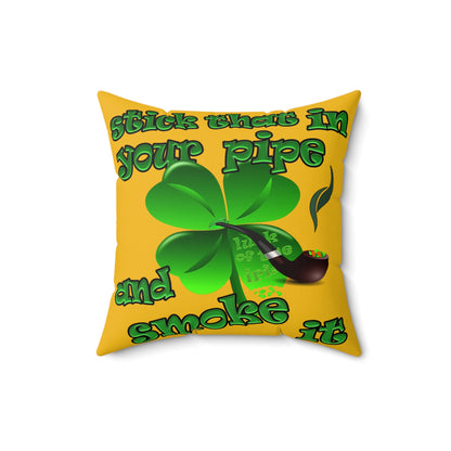 celtics logo - Faux Suede Square Pillow - (yellow)