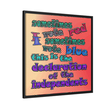 declaration of the independents - framed canvas art (yellow-orange wave)
