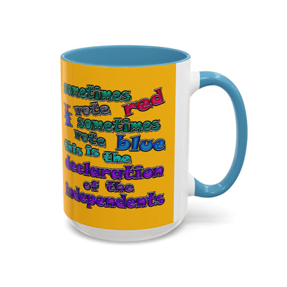 declaration of the independents - Accent Mug (yellow)