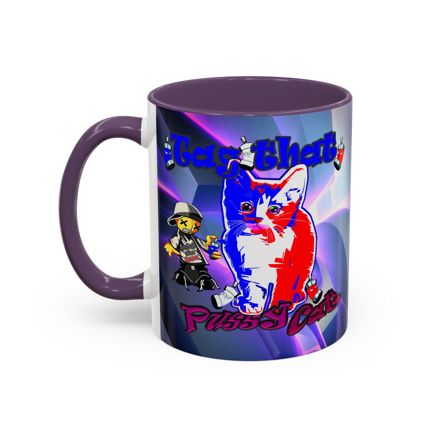 tag that - Accent Mug (grey-pink wave)