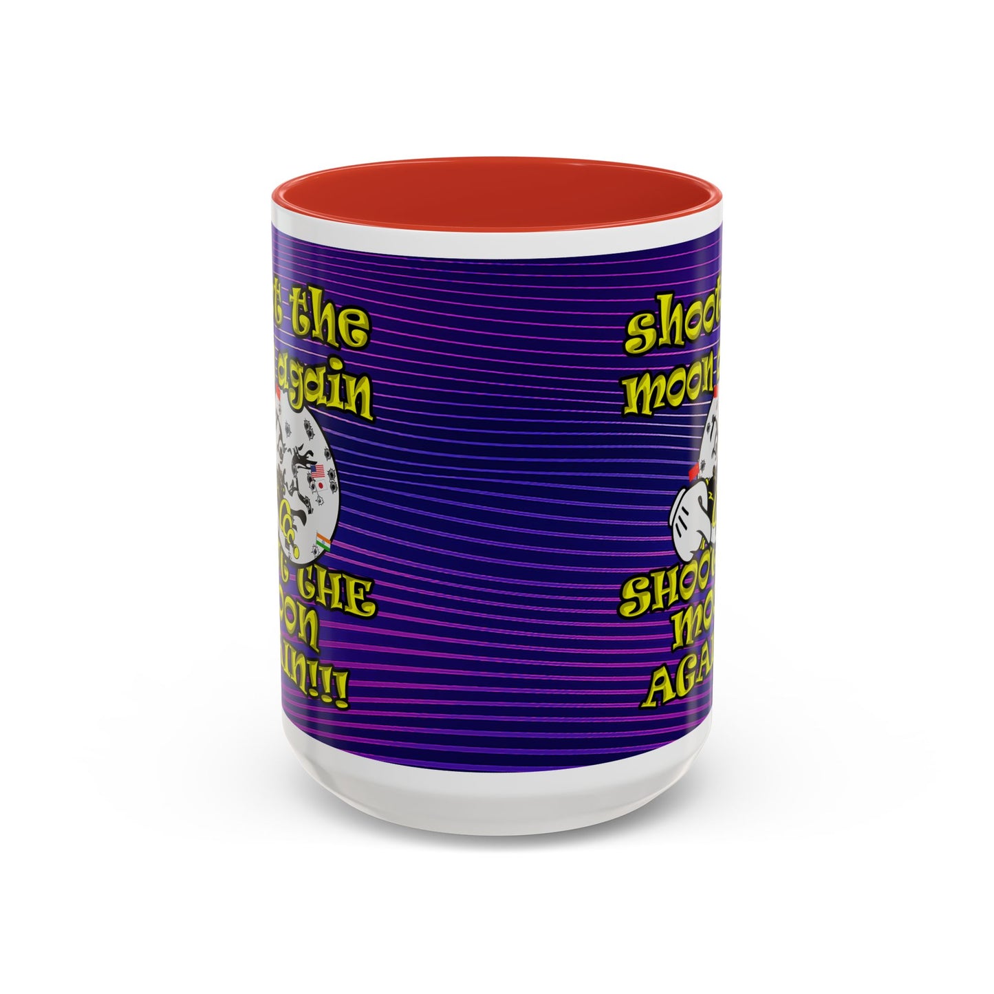 shoot the moon again - Accent Mug (purple wave)