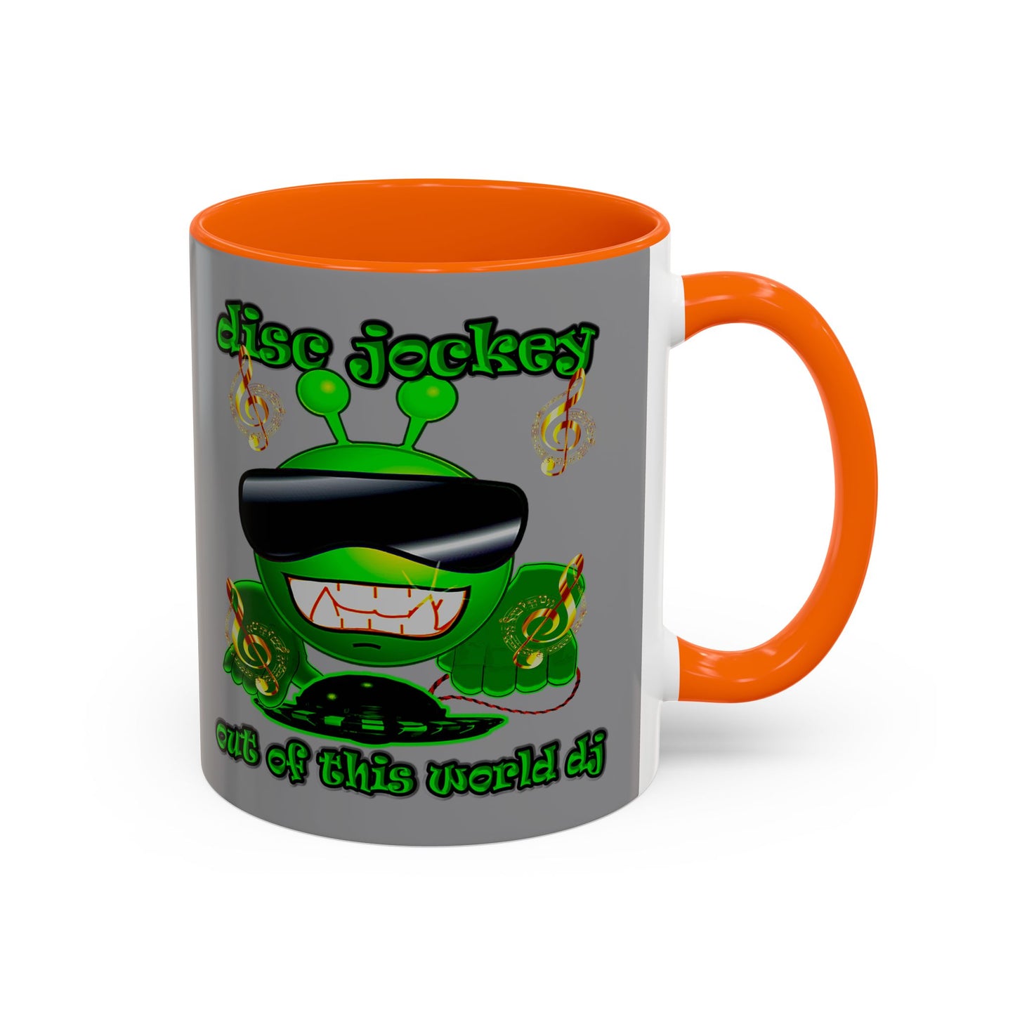 disc jockey - Accent Mug (grey)