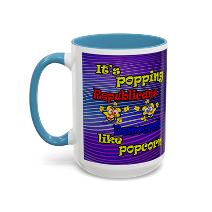 popping like popcorn - Accent Mug (purple wave)