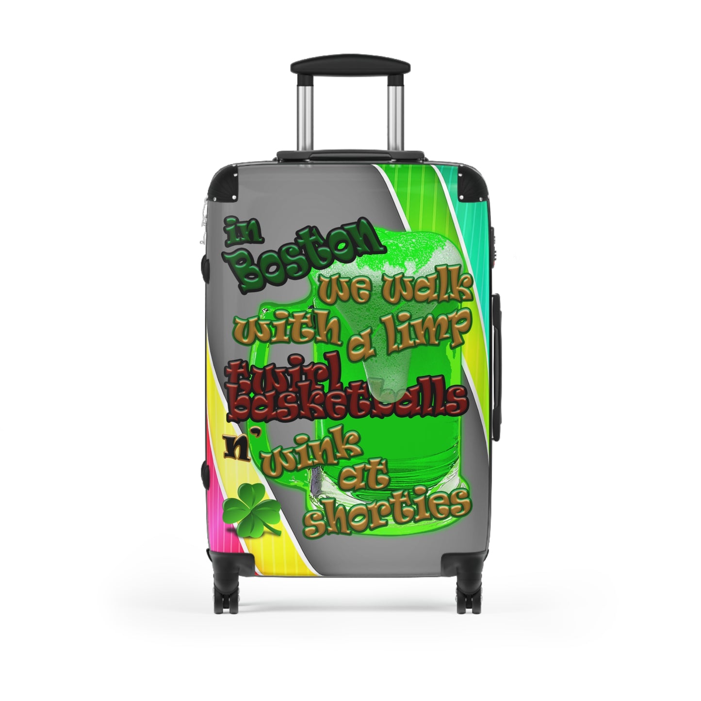 celtics logo - Suitcase (rainbow split)