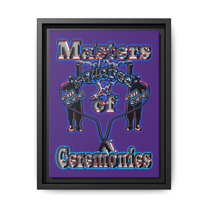 em cee squared - framed canvas art (purple)