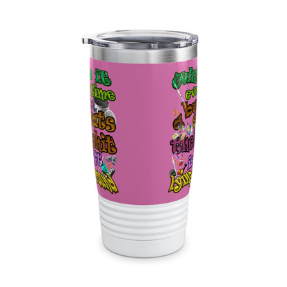 the bum's shit - Ringneck Tumbler, 20oz (light pink)