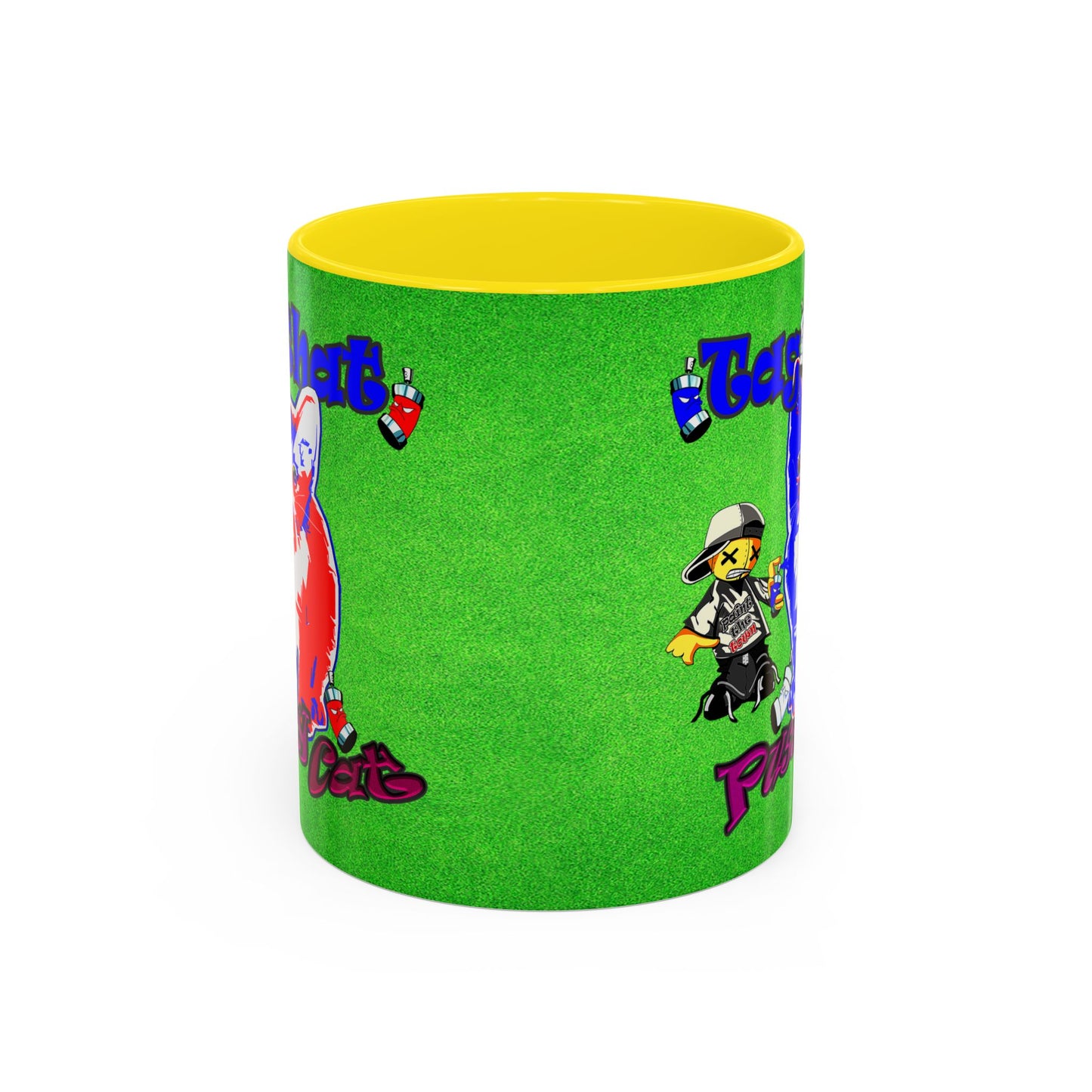 tag that - Accent Mug (green turf)