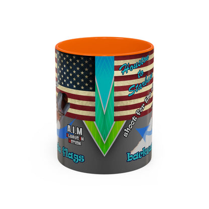 shoot for the stars - Accent Mug (rainbow split)