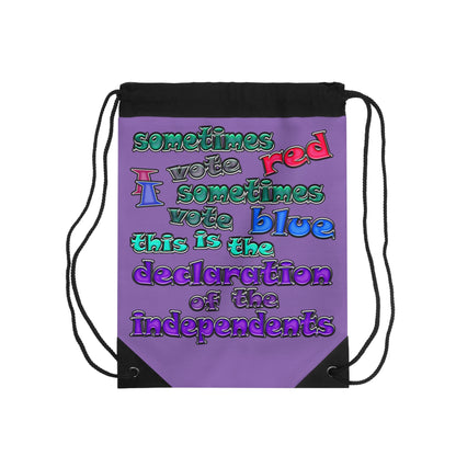 declaration of the independents - Drawstring Bag (light purple)