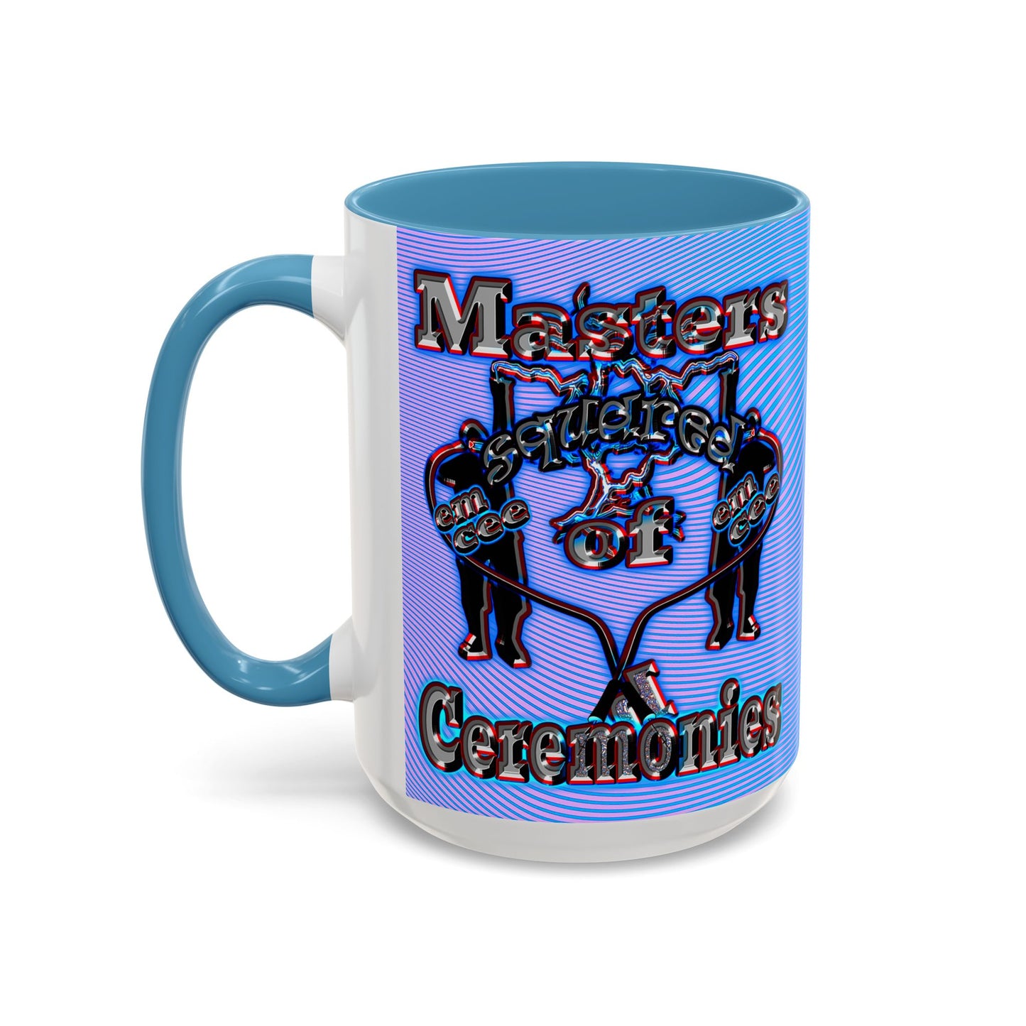 em cee squared - Accent Mug (light blue-purple wave)