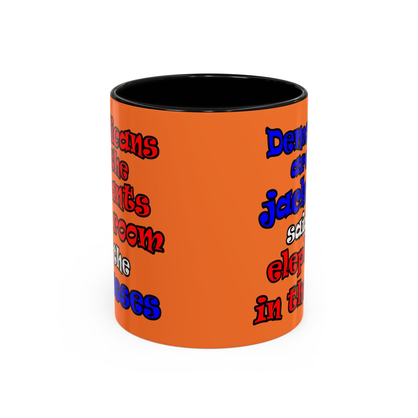 donkeys and elephants - Accent Mug (crusta)