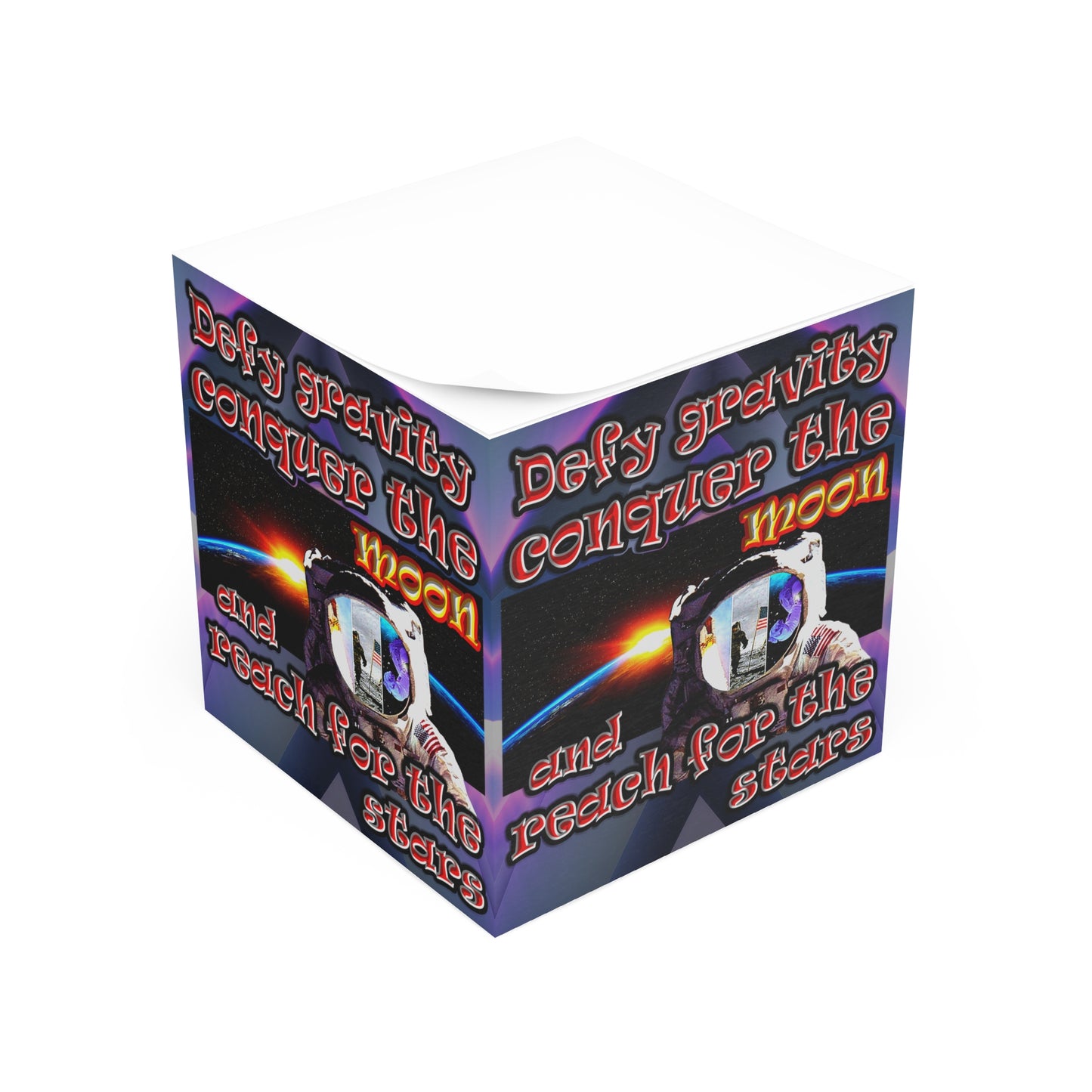 defy conquer reach - note cube (grey-pink wave)