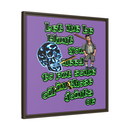 og - framed canvas art (light purple)