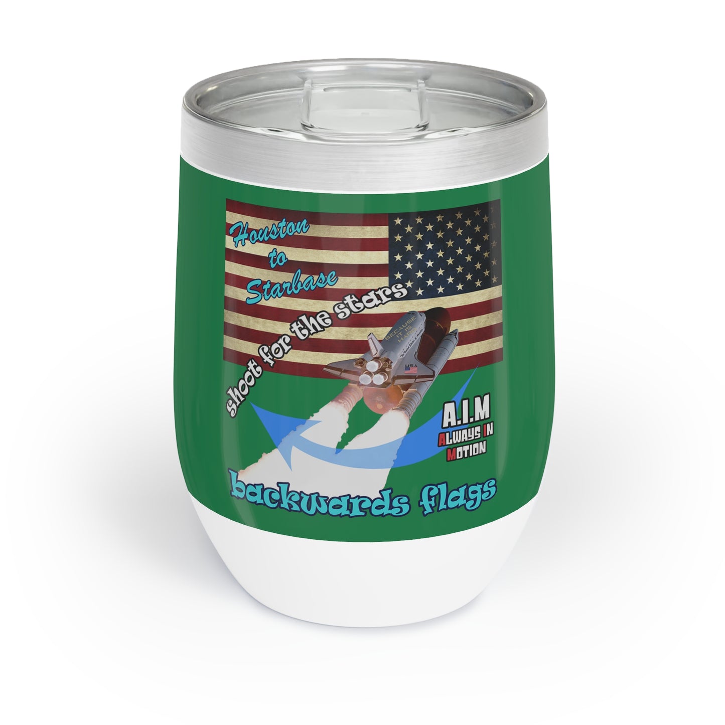 shoot for the stars - Chill Wine Tumbler (dark green)