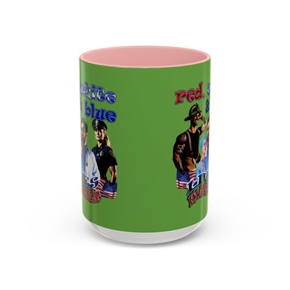 rw&b lives matter - Accent Mug (green)