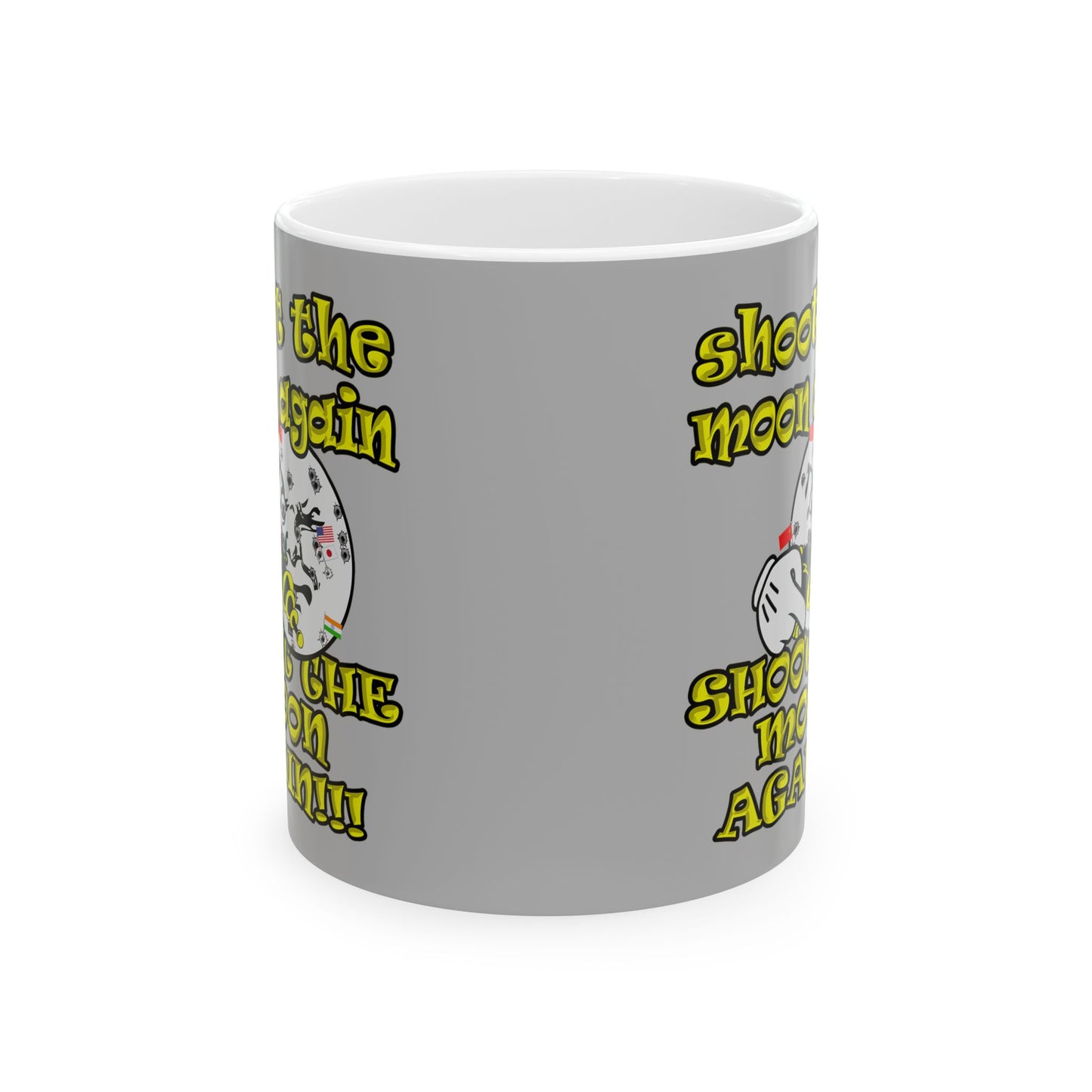 shoot the moon again - White Mug (light grey)