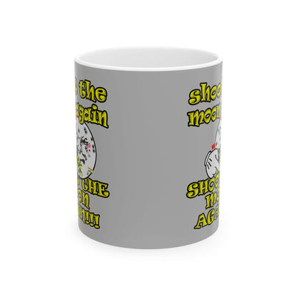 shoot the moon again - White Mug (light grey)