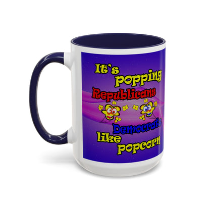 popping like popcorn - Accent Mug (purple-pink wave)