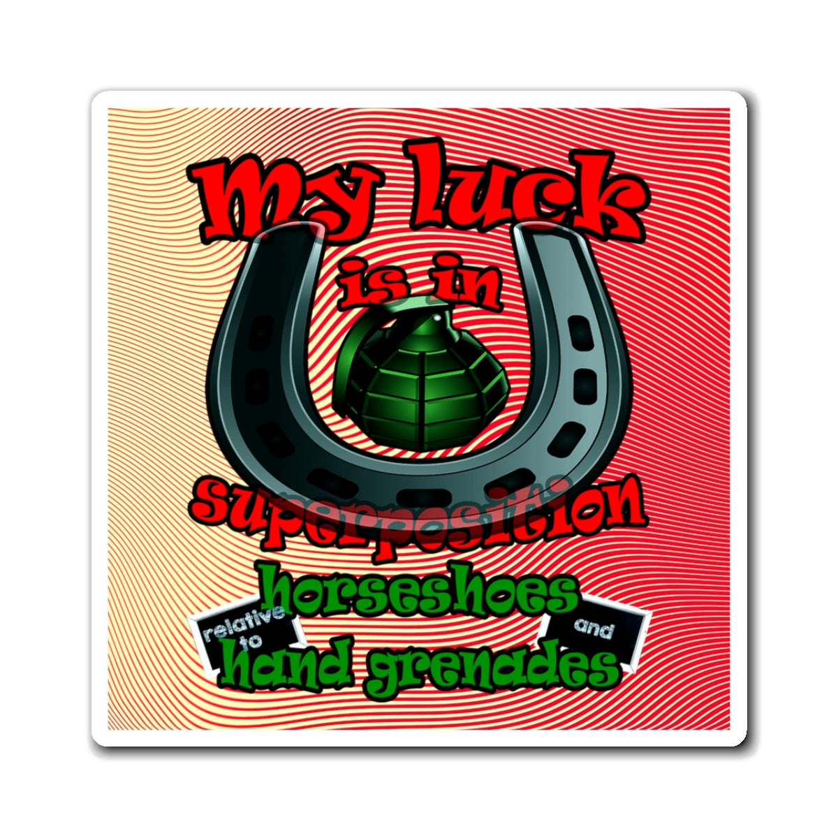 my luck - Magnets - (yellow-orange wave)