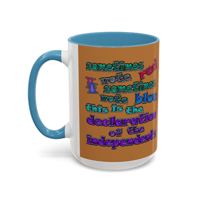 declaration of the independents - Accent Mug (light brown)