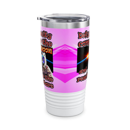 defy conquer reach - Ringneck Tumbler, 20oz (light blue-pink wave)
