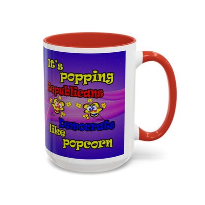 popping like popcorn - Accent Mug (purple-pink wave)