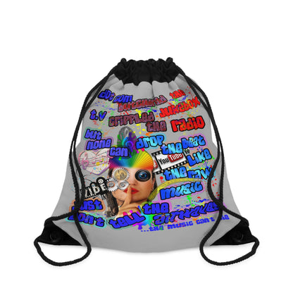 drop the beat - Drawstring Bag (light grey)