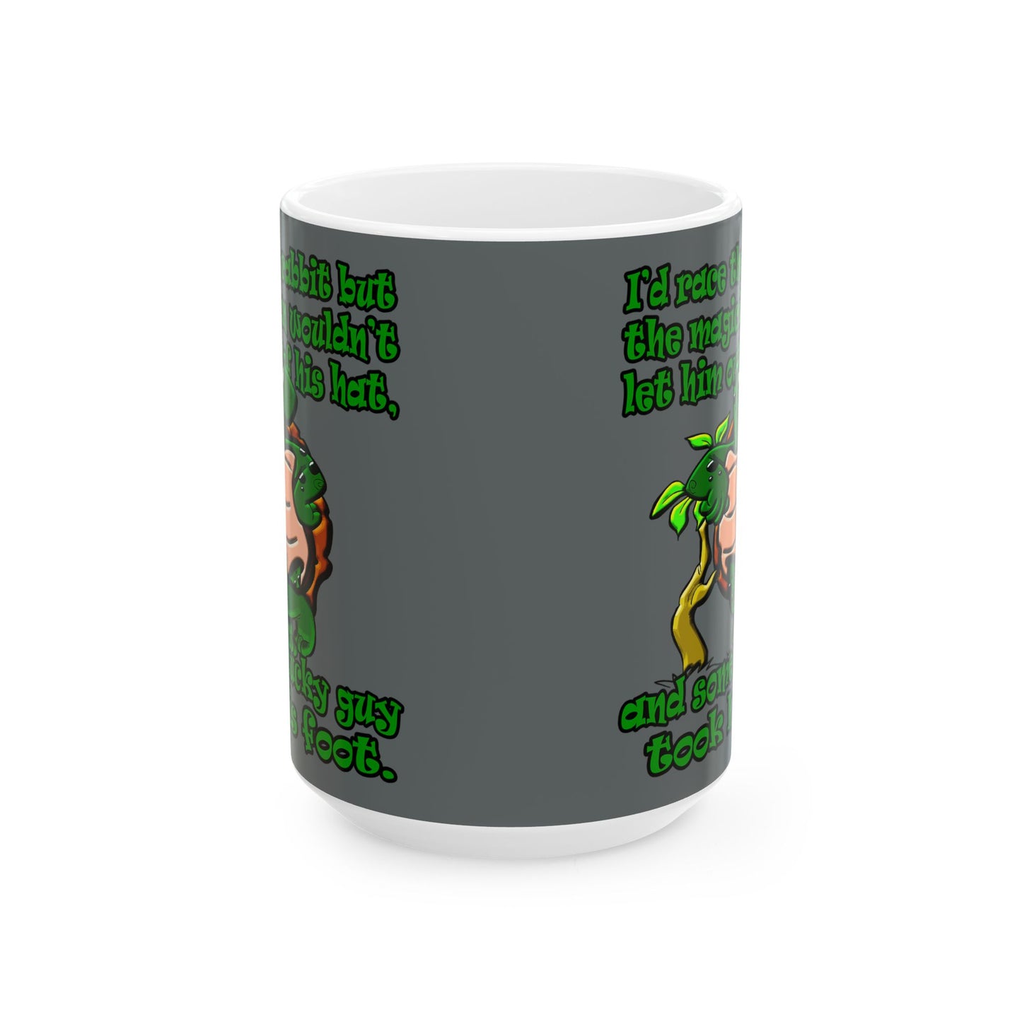 turtle race - White Mug (dark grey)
