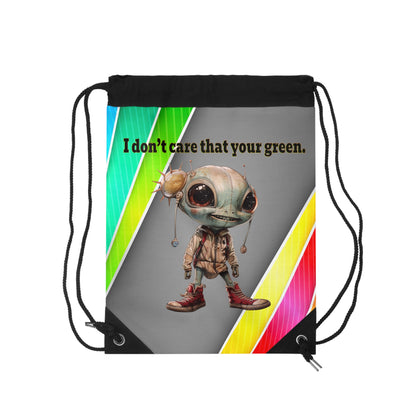 I don't care that your grey - Drawstring Bag (rainbow split)
