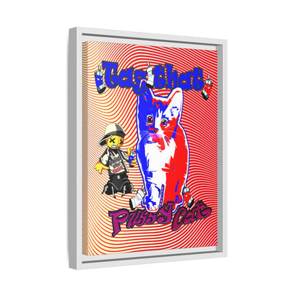 tag that - framed canvas art (yellow-orange wave)