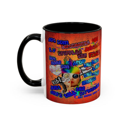 drop the beat - Accent Mug (burnt orange)