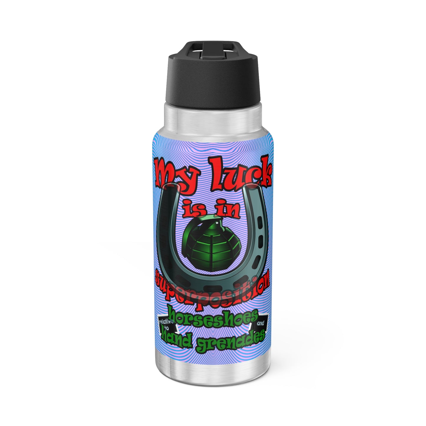 my luck - Gator Tumbler, 32oz  (light blue-purple wave)