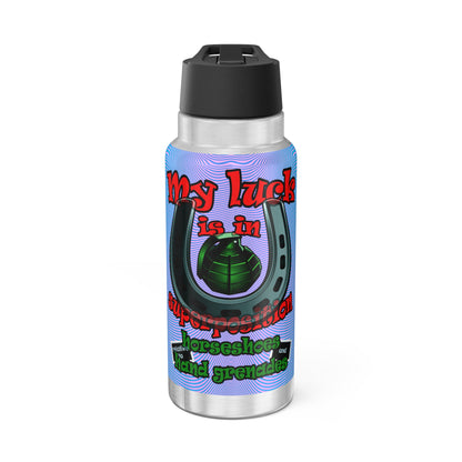 my luck - Gator Tumbler, 32oz  (light blue-purple wave)