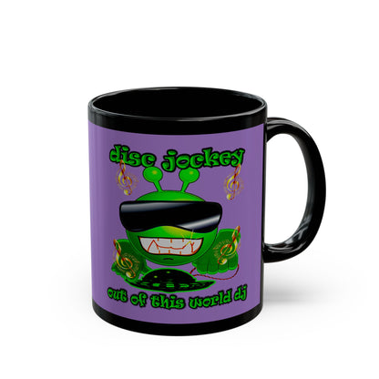 disc jockey - Black Mug (light purple)