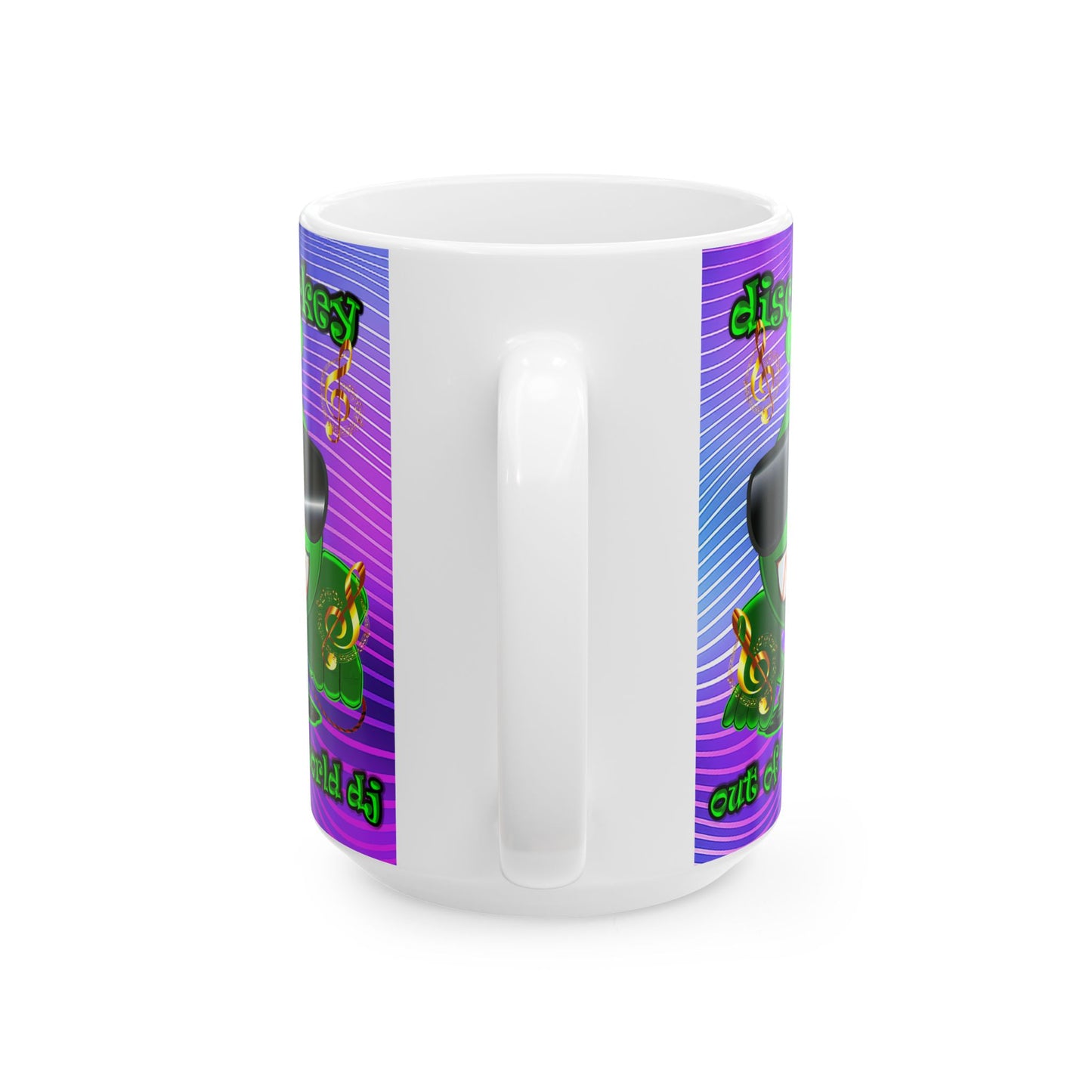 disc jockey - White Mug (purple wave)