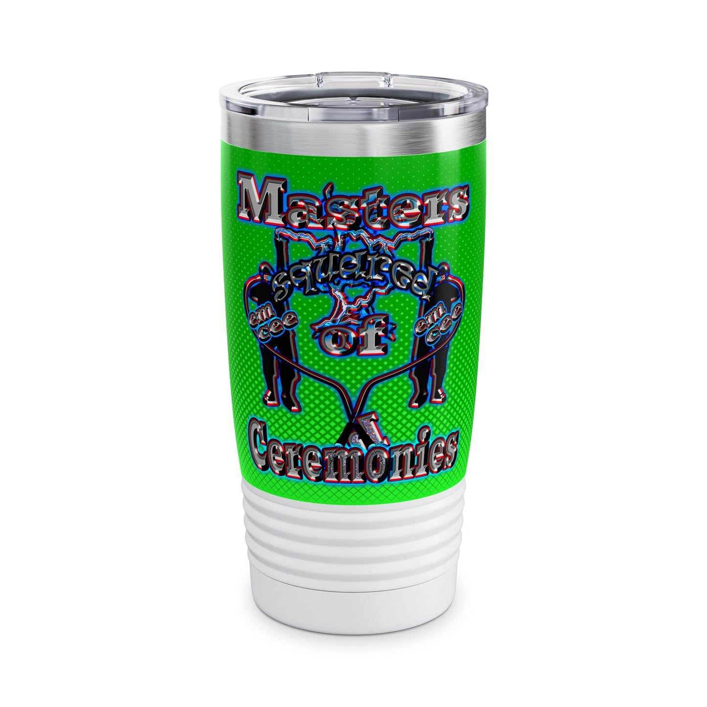 em cee squared - Ringneck Tumbler, 20oz (logo green)